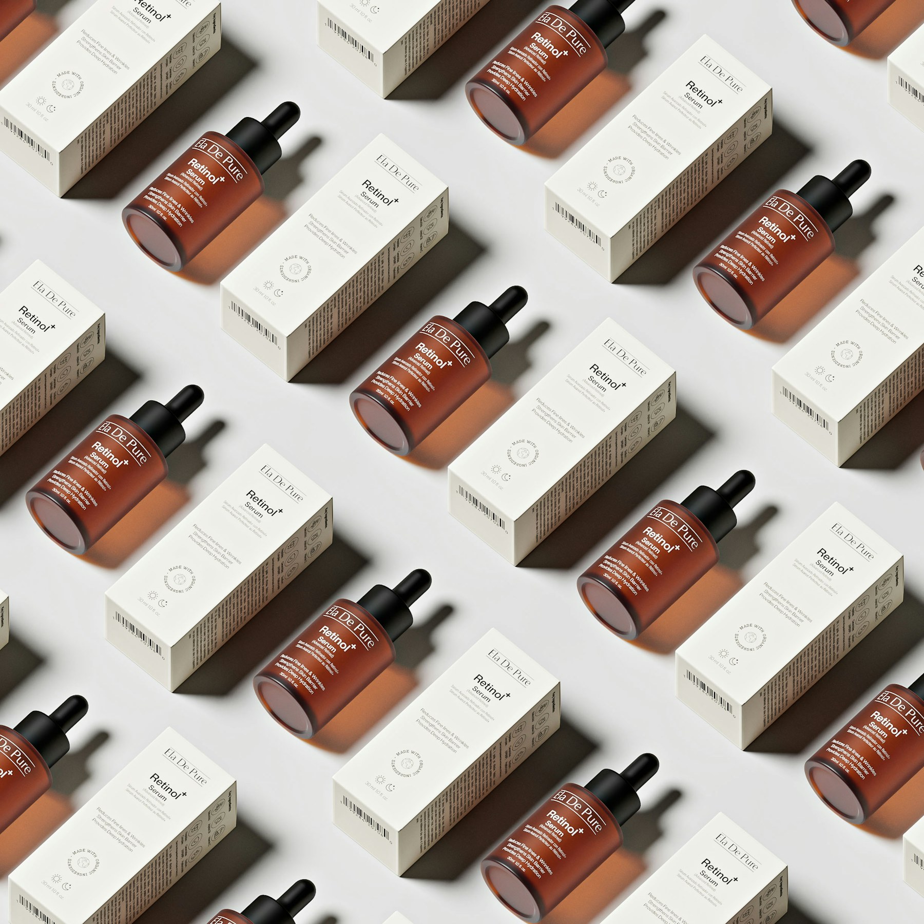Amber treatment serum and carton